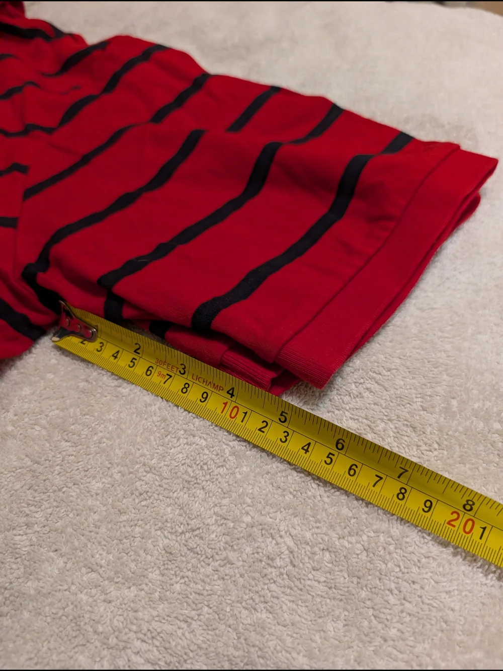 Ralph Lauren Red Polo with Black Stripes